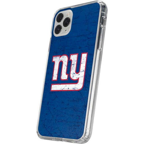 NFL New York Giants Distressed iPhone 11 Pro Clear Case
