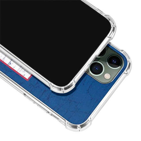 NFL New York Giants Distressed iPhone 11 Pro Max Clear Case