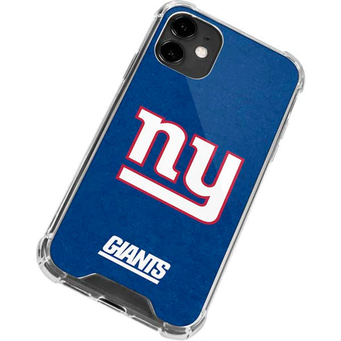 NFL New York Giants Distressed iPhone 12 Mini Clear Case