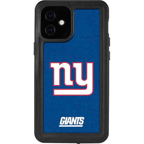 NFL New York Giants Distressed iPhone 12 Mini Waterproof Case