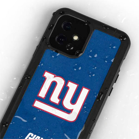 NFL New York Giants Distressed iPhone 12 Mini Waterproof Case