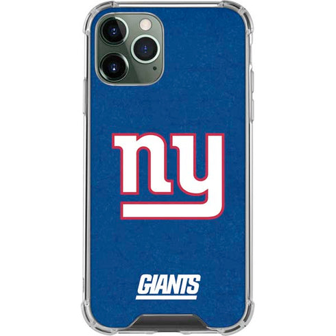 NFL New York Giants Distressed iPhone 12 Pro Clear Case
