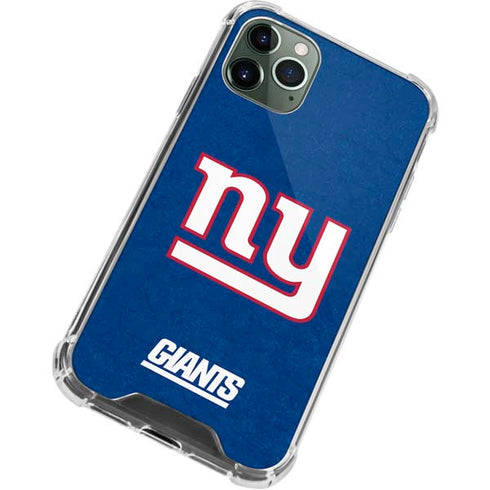 NFL New York Giants Distressed iPhone 12 Pro Clear Case