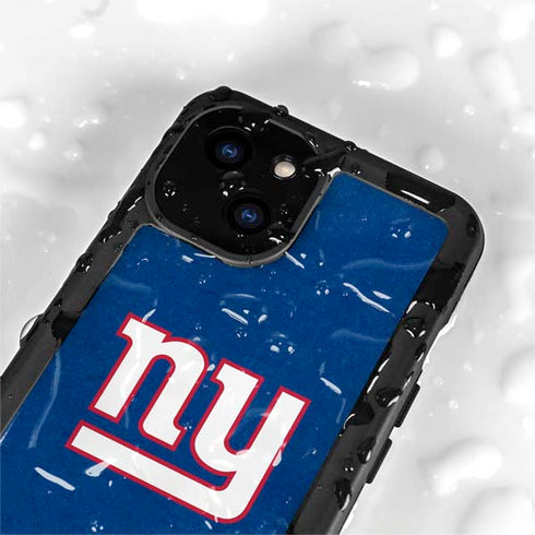 NFL New York Giants Distressed iPhone 13 Mini Waterproof Case