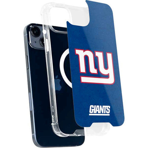 NFL New York Giants Distressed iPhone 15 Plus MagSafe Case