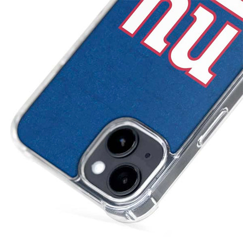 NFL New York Giants Distressed iPhone 15 Plus MagSafe Case