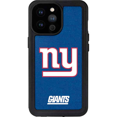 NFL New York Giants Distressed iPhone 14 Pro Max Waterproof Case