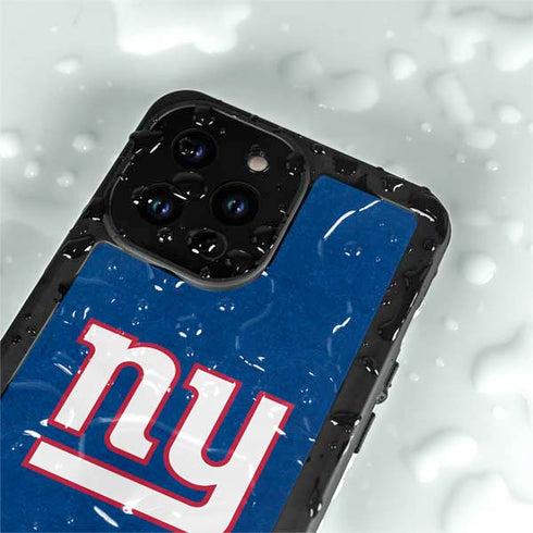 NFL New York Giants Distressed iPhone 14 Pro Max Waterproof Case