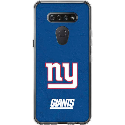 NFL New York Giants Distressed LG K51/Q51 Clear Case