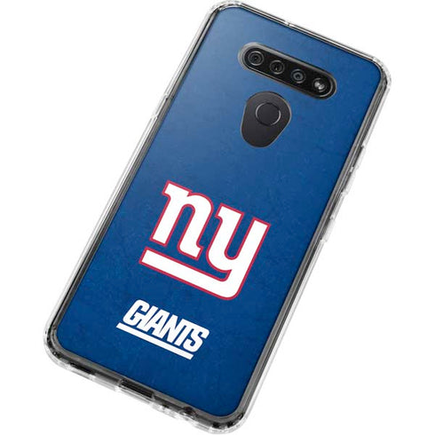 NFL New York Giants Distressed LG K51/Q51 Clear Case