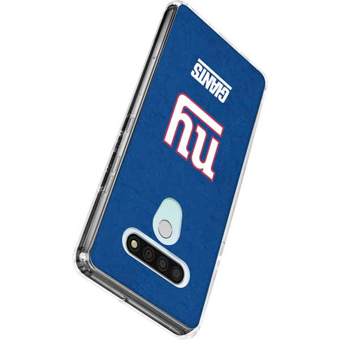 NFL New York Giants Distressed LG Stylo 6 Clear Case