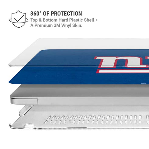 NFL New York Giants Distressed MacBook Air 15in (2023-2025) Case plus Skin