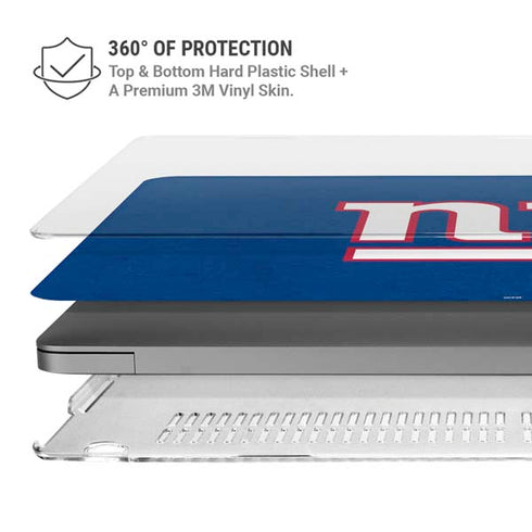 NFL New York Giants Distressed MacBook Pro 16in (2021-25) Case plus Skin