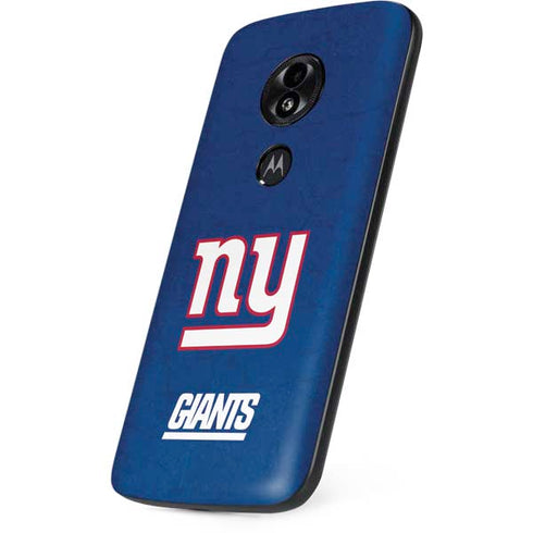 NFL New York Giants Distressed Moto E5 Play Skin