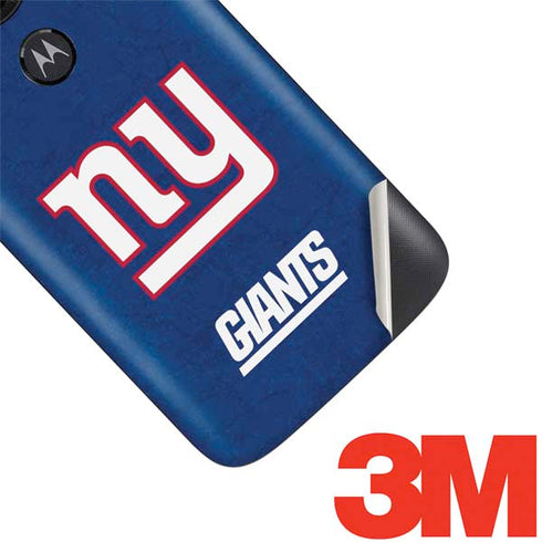 NFL New York Giants Distressed Moto E5 Play Skin