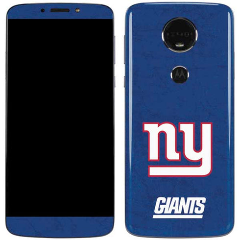 NFL New York Giants Distressed Moto E5 Plus Skin