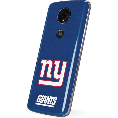 NFL New York Giants Distressed Moto E5 Plus Skin