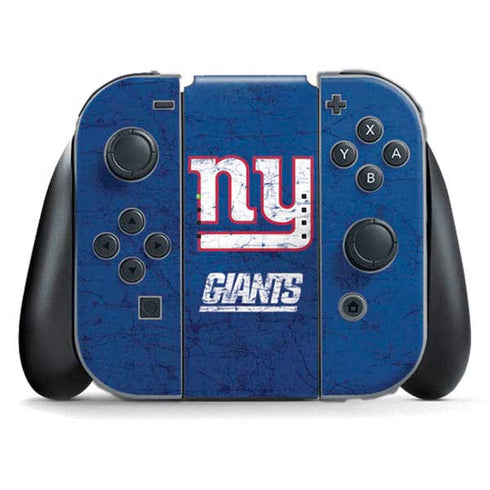 NFL New York Giants Distressed Nintendo Switch (2017-2021) Joy-Con Controller Skin