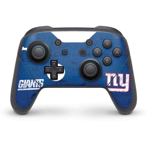 NFL New York Giants Distressed Nintendo Switch Pro Controller Skin