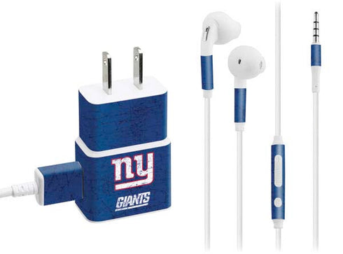 NFL New York Giants Distressed Phone Charger Skin