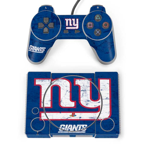 NFL New York Giants Distressed PlayStation Classic Bundle Skin