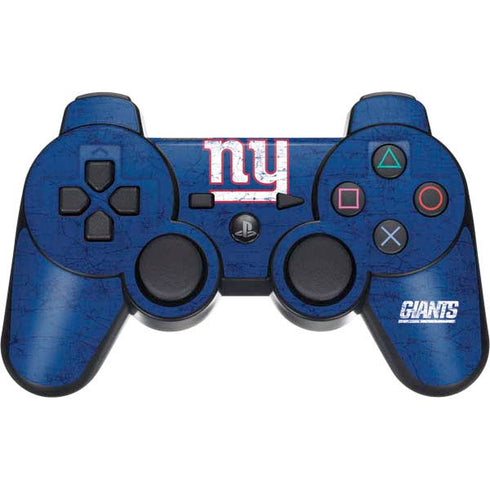 NFL New York Giants Distressed PS3 Dual Shock wireless controller Skin