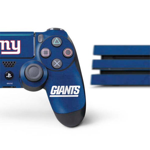 NFL New York Giants Distressed PS4 Pro Bundle Skin