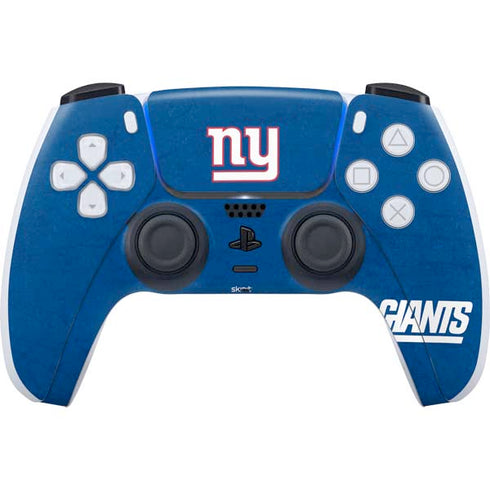 NFL New York Giants Distressed PS5 Controller Skin