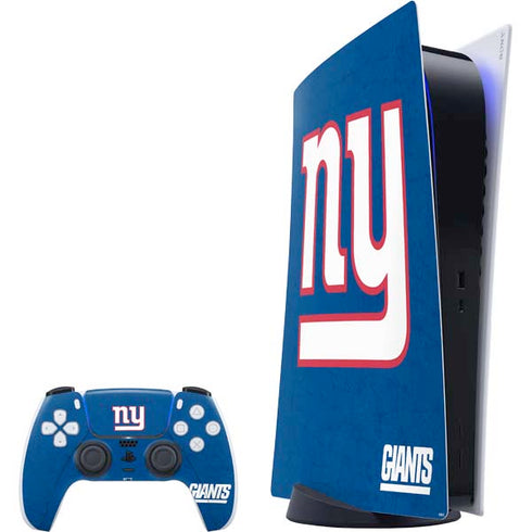 NFL New York Giants Distressed PS5 Digital Edition Bundle Skin