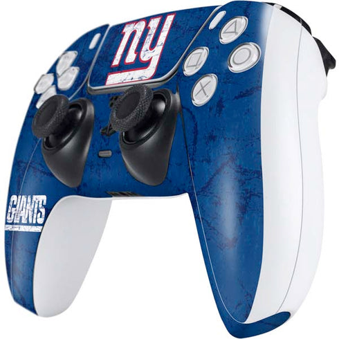 NFL New York Giants Distressed PS5 Controller Skin