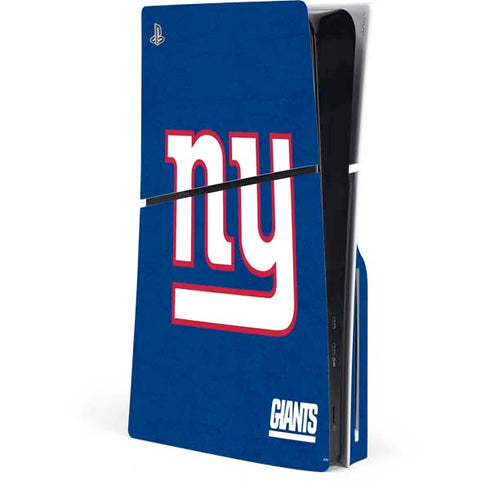 NFL New York Giants Distressed PS5 Slim Disk Console Skin