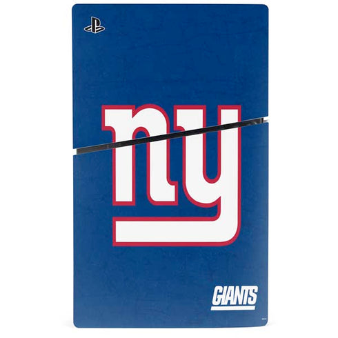 NFL New York Giants Distressed PS5 Slim Disk Console Skin