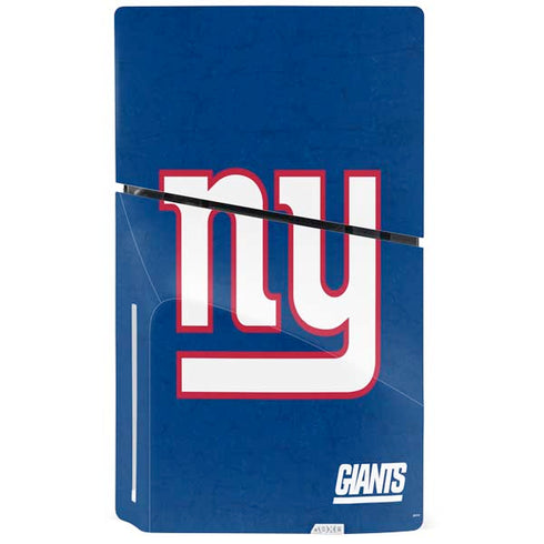 NFL New York Giants Distressed PS5 Slim Disk Console Skin