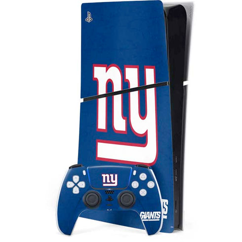 NFL New York Giants Distressed PS5 Slim Digital Edition Console Skin