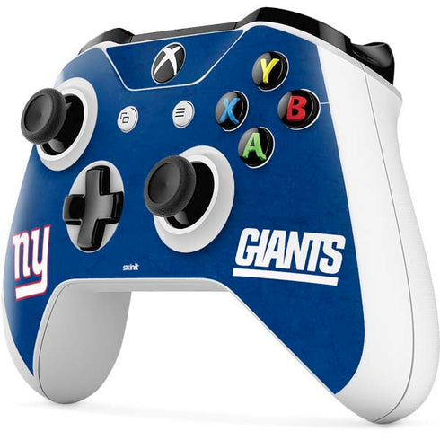 NFL New York Giants Distressed Xbox One S All-Digital Edition Bundle Skin