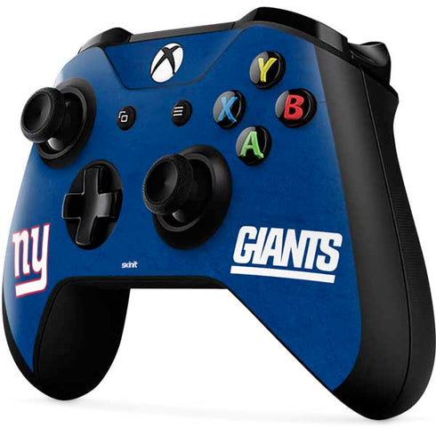 NFL New York Giants Distressed Xbox One X Controller Skin
