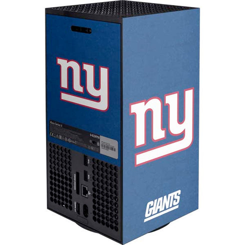 NFL New York Giants Distressed Xbox Series X Console Skin