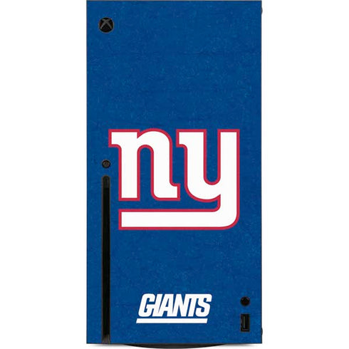 NFL New York Giants Distressed Xbox Series X Console Skin