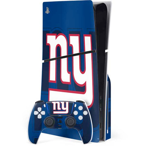 NFL New York Giants Double Vision PS5 Slim Disk Bundle Skin