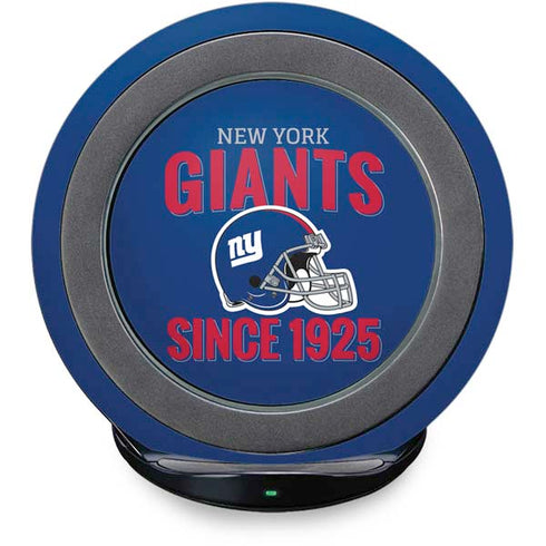 NFL New York Giants Helmet Fast Charge Wireless Charging Stand Skin