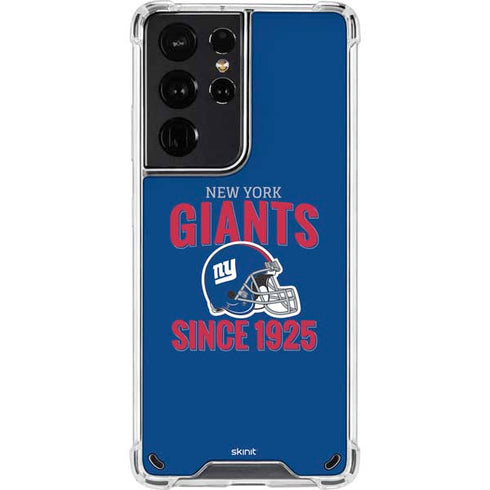 NFL New York Giants Helmet Galaxy S21 Ultra 5G Clear Case