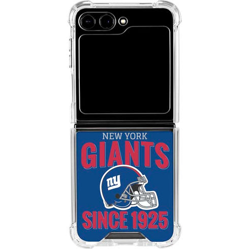 NFL New York Giants Helmet Galaxy Z Flip5 5G Clear Case