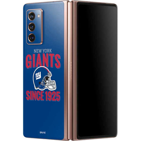 NFL New York Giants Helmet Galaxy Z Fold2 5G Skin