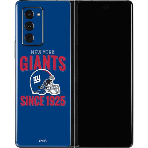 NFL New York Giants Helmet Galaxy Z Fold2 5G Skin