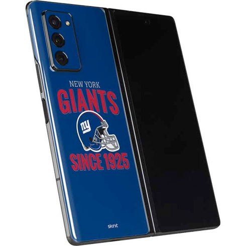 NFL New York Giants Helmet Galaxy Z Fold2 5G Skin