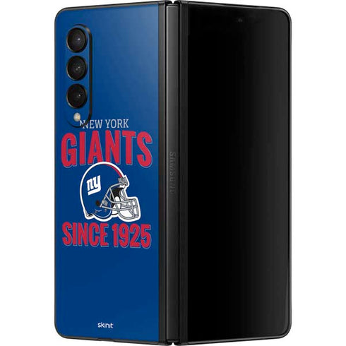 NFL New York Giants Helmet Galaxy Z Fold3 5G Skin