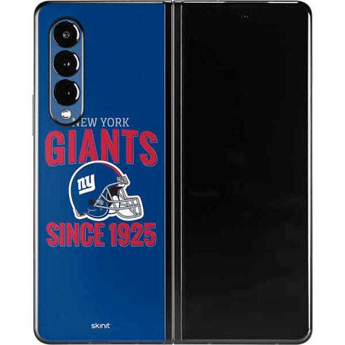 NFL New York Giants Helmet Galaxy Z Fold3 5G Skin