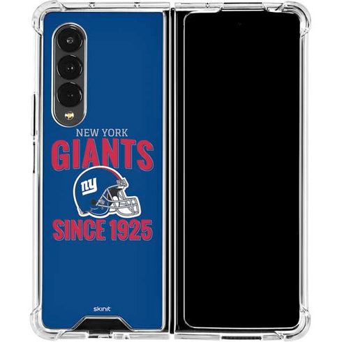 NFL New York Giants Helmet Galaxy Z Fold4 5G Clear Case