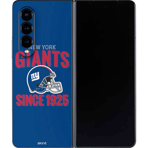 NFL New York Giants Helmet Galaxy Z Fold4 5G Skin