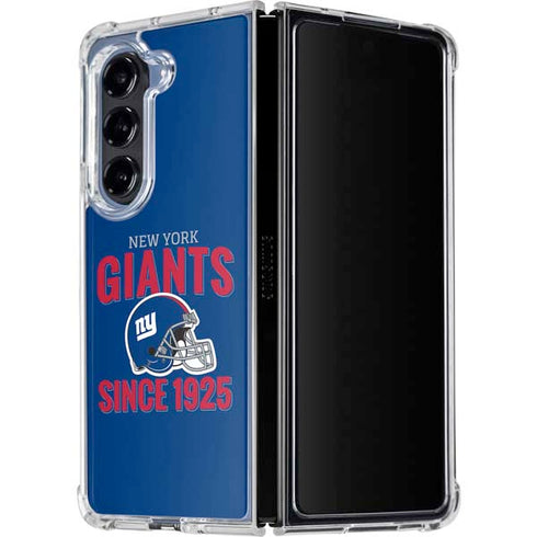 NFL New York Giants Helmet Galaxy Z Fold5 5G Clear Case